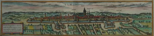 Ulm - Ulma Imperialis - Braun und Hogenberg - Original von 1580