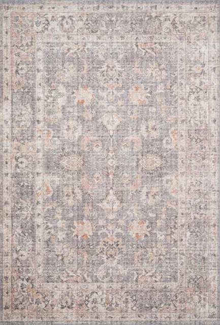Loloi II Skye Grey And Apricot 2'-6" x 12'-0" Area Rugs SKYESKY-01GYAP26C0