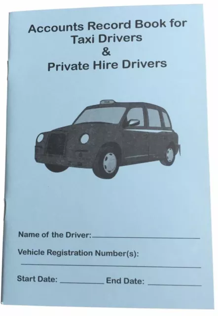 Weekly Accounts Record Book for Taxi, Minicab & Hackney Carriage for Tax HMRC