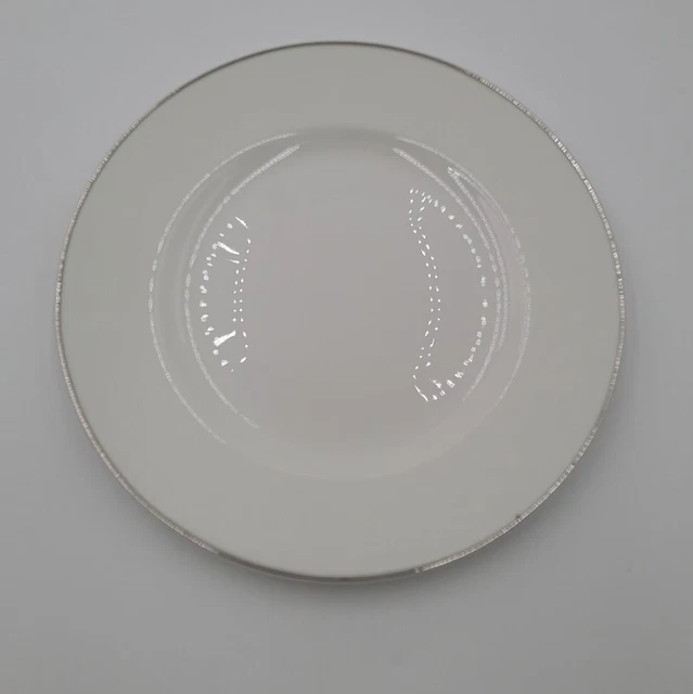 Crown Staffordshire Bone China Platinum Band 8" Salad Plate Federated Store 2