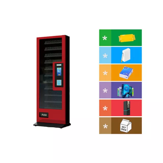 11 Slot Cigarette Candy Food Chips Bathroom Floor Coin Bill Vending Machine