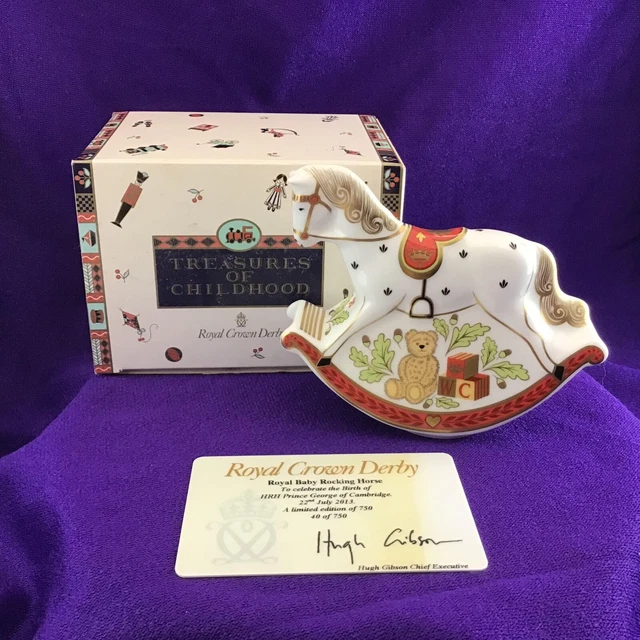 ジョージ王子誕生記念ロイヤルクラウンダービーロッキングホース PRINCE GEORGE ROYAL Birth $150.00 - PicClick CA
