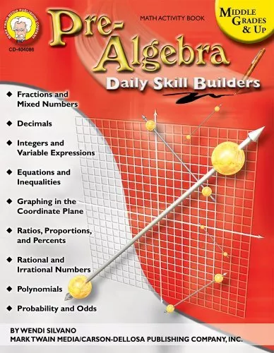 Pre-algebra: Math Activity Book, Mid..., Silvano, Wendi