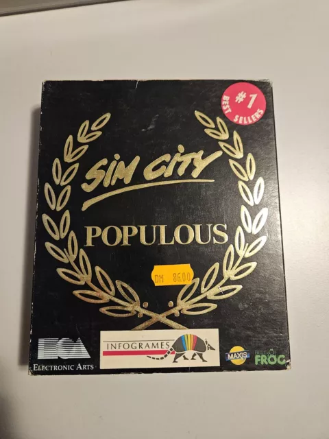 Sim City Und Populous - PC 3.5" Diskette - Eurobox/ BigBox + Hint Book