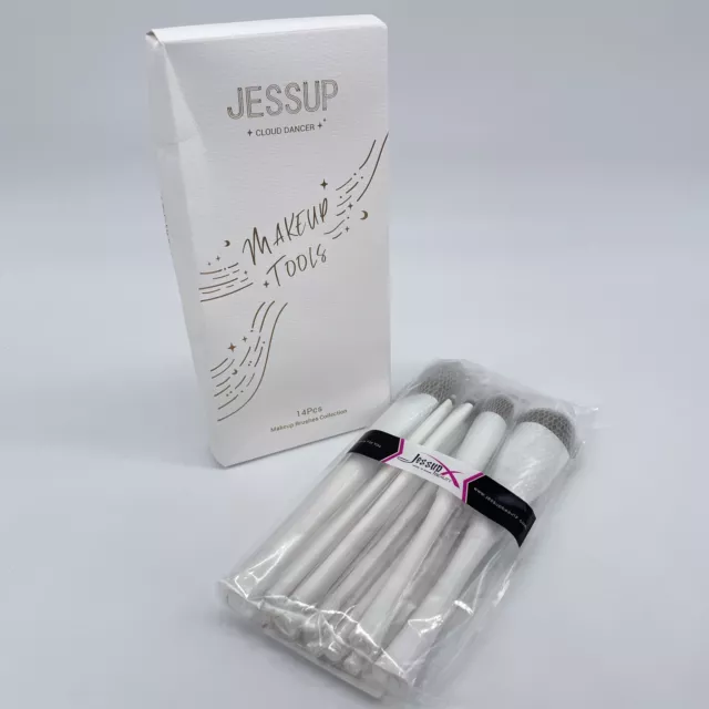 Jessup Make-up-Pinsel-Set, 14-teilig, hochwertige synthetische Make-up-Pinsel, F