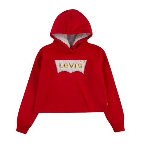 Levi's Ragazze Manica Lunga High Rise Pullover con Cappuccio