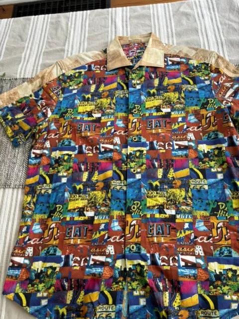 Robert Graham Mens M Fun Graphic Motorcycle On Back