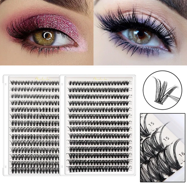 DIY 280pcs C/D Curl Eyelash Individual Cluster Lashes Lash Extension Eye Makeup
