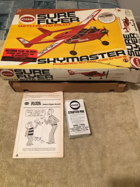 Cox Skymaster Sure Flyer With Autopilot. Control Line Airplane Cox .049 Power