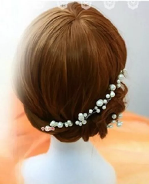 Wedding Bridal Bridesmaid Pearls Hair Pins Grips Hair Jewelry Lot Accessories 2