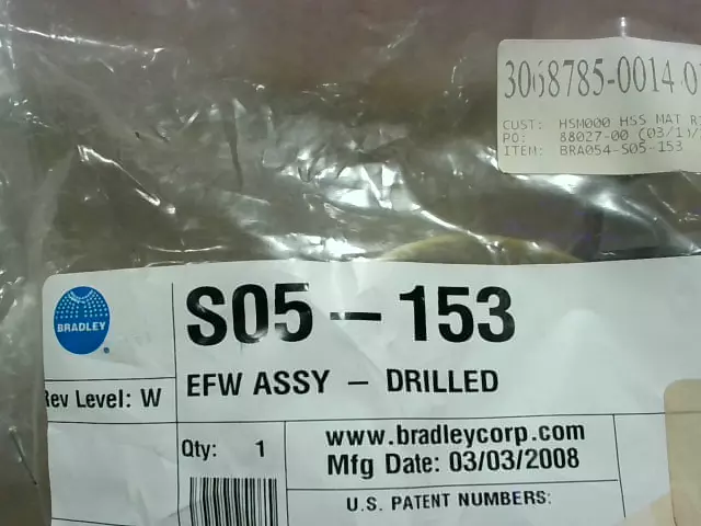 BRADLEY S05-153 Auge / Gesicht Waschung Montage Option - Neu IN Karton