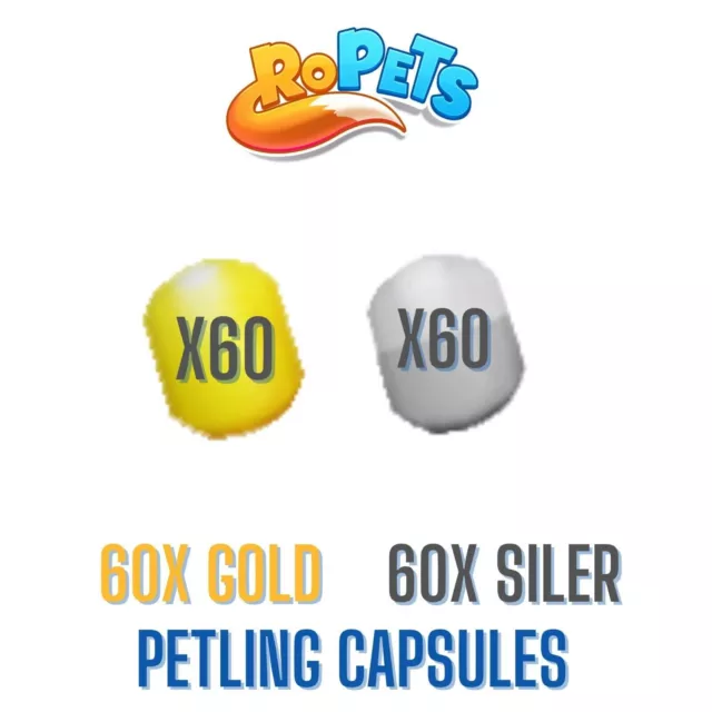 RoPets 60 Gold- und 60 Silber-Petling-Kapseln – 100 % positive Käufer