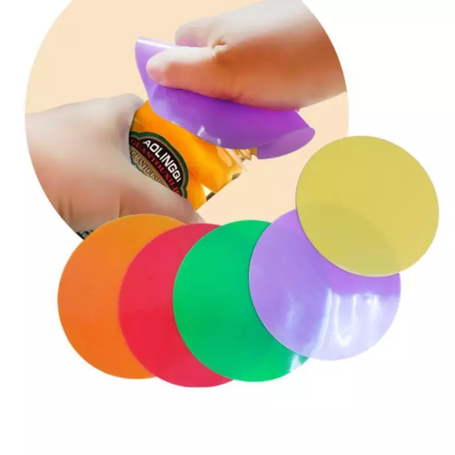 Jar Gripper Multi-Purpose Lid Openers, Set of 3, Non Slip Jar Grips Rubber Pads, Jar Opener for Weak Hands, Random Color