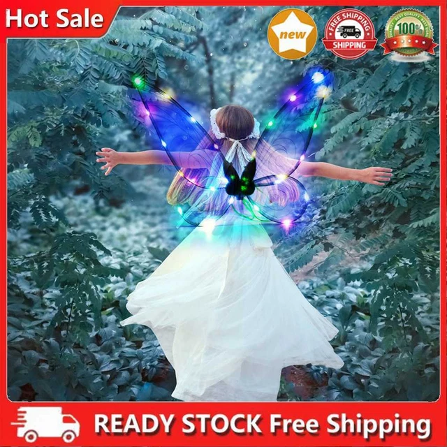 Fairy Wings per bambini ragazze donne, dress up scintillante puro gel