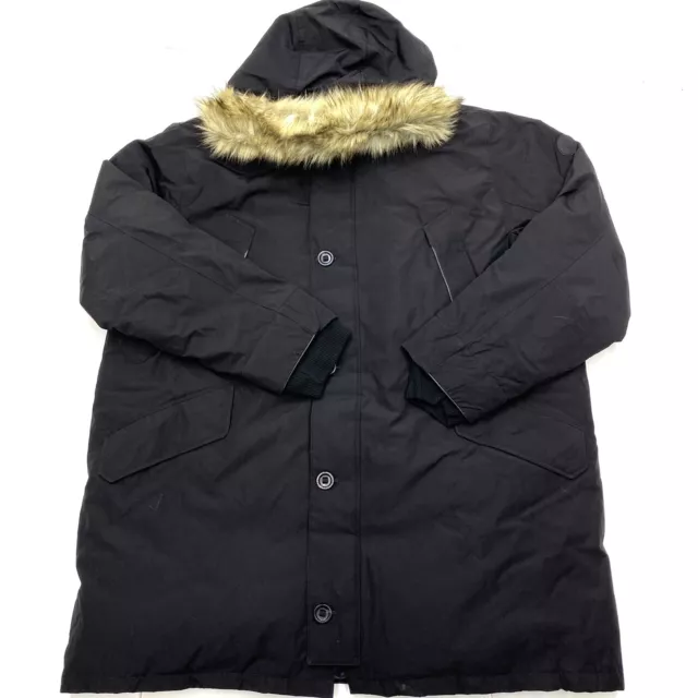 Polo Ralph Lauren Faux Fur Trim Black Duck Down Parka Jacket