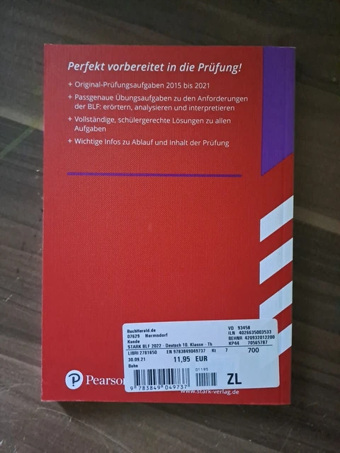BLF ORIGINAL - Prüfungsaufgaben mit Lösungen Mathematik 10.Klasse