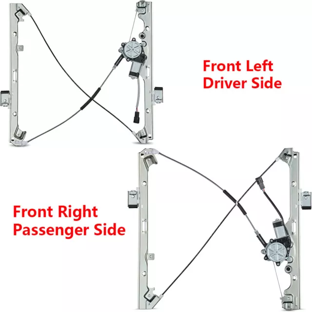 Pair Front Left & Right Power Window Regulator W/Motor For Chevy Silverado