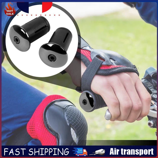 Bouchons D'extrémité De Guidon Vélo AMZLORD - Lot De 2, Alliage Aluminium, Designs Variés (crâne, Donut...), Pour VTT Et Ville Bouchons Sécurité Légers
