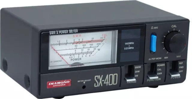 Rosmetro/Wattmetro SX-400N Diamond - 140-525 Mhz - 5/20/200 Watt CONNETTORI N