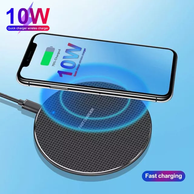 10W Qi Wireless Fast Charger Charging Pad For iPhone 13 Pro Max 12 11 XR XS Max