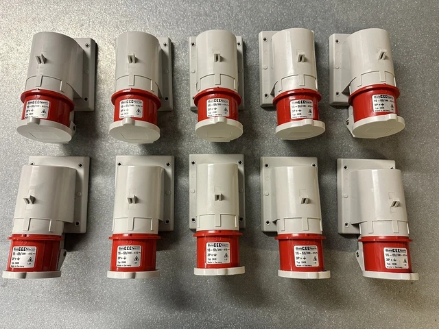 Spina CEE 5P 16A IP67 400V Con Commutatore Fase - Portatile, Morsetto A Vite, Per Industria, Cantieri, Magazzini
