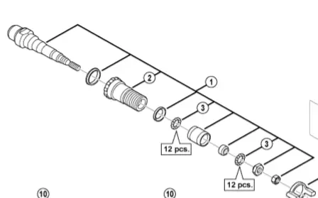 Shimano PD-T420 pedal axle assembly, right hand