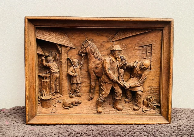 French Decoration Old hand carved wood frame made in France