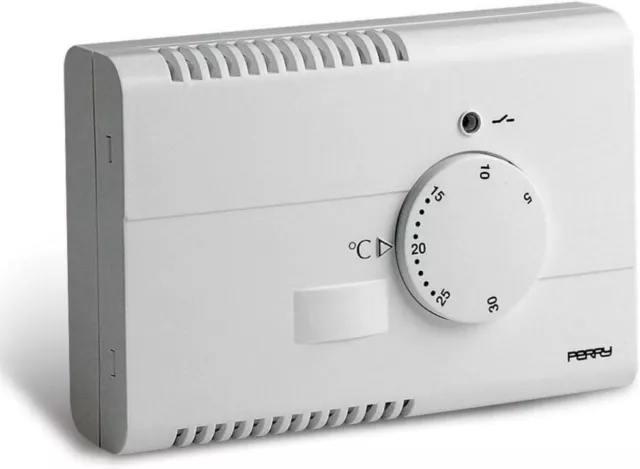 PERRY 1TPTE120 Thermostat Électronique Mural, Blanc