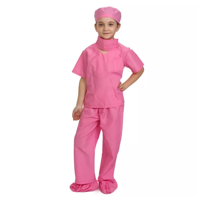 Dress Up America Pink Doctor Scrubs Toddler Costume Kids Pretend Play Outfit