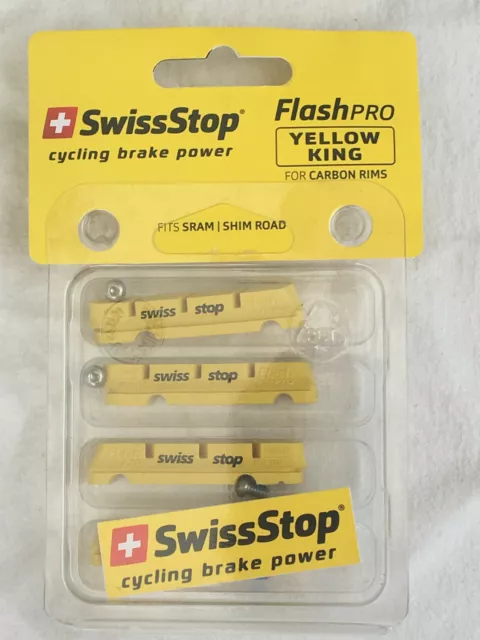 SwissStop Brake Pads Flash Pro Yellow King Carbon Shimano / SRAM 2 Pairs