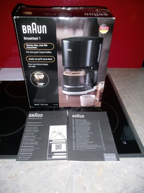 Braun Filter- Kaffeeautomat (schwarz)KF 1100 BK.10 Tassen,1000 Watt.