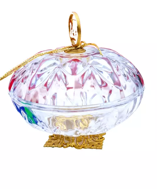 Killarney 24% Irish Lead Crystal 22 Ct Gold Plated  25 Anniversary Candy Dish