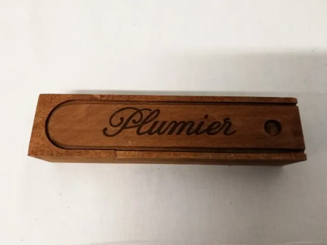 Plumier Ancien En Bois, Boîte Plumier