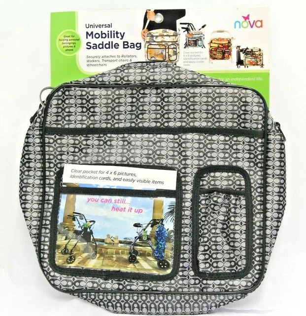 NOVA UNIVERSAL MOBILITY Saddle Bags for Rollators, Walkers, and