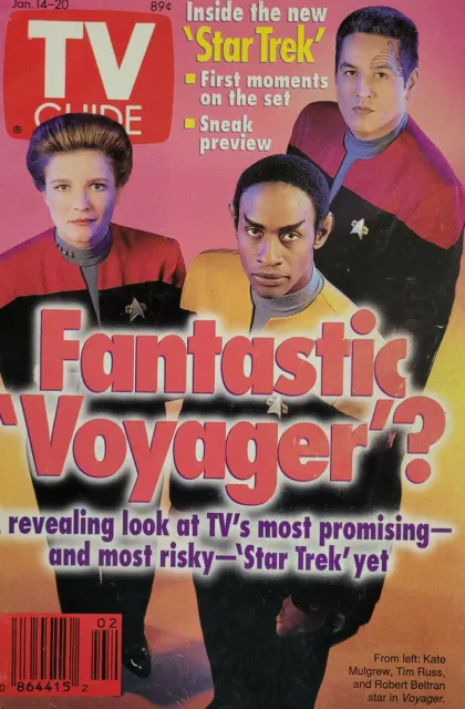 TV Guide Jan 14 1995 Magazine Star Trek Voyager Kate Mulgrew Tim Russ NoML VG