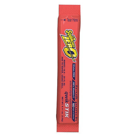 Sqwincher 159060102 Qwik Stik(Tm) Sugar Free Drink Mix Powder 0.11 Oz., Fruit