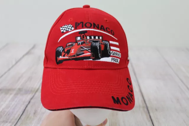 Monaco Grand Prix Formula 1 F1 Racing Red Adjustable Strap Souvenir Hat Cap
