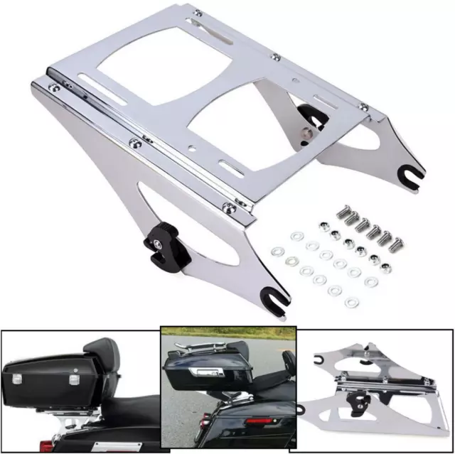 Two-up Tour Pack Pak Trunk Mounting Rack Luggage Bracket For Harley Touring 14Up