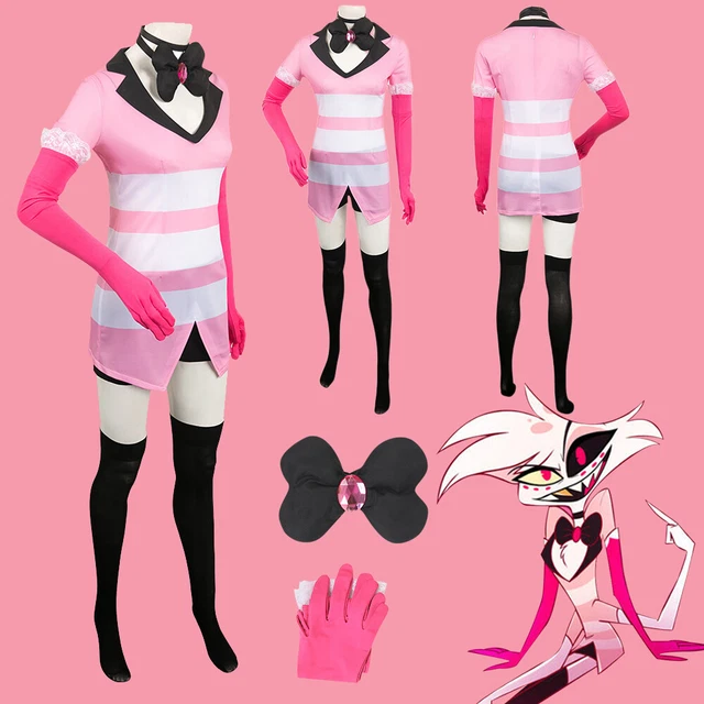 Hazbin Hotel 2 (2025) Angel Dust Cowboy Pink Black Set Outfits Cosplay Costume