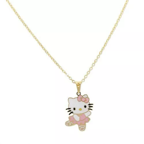 Parure Bijoux Enfant Hello Kitty Rose Plaque Or Jaune 2