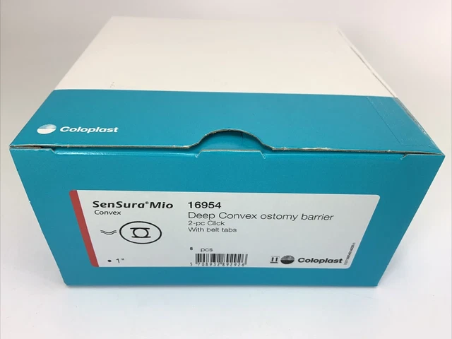 5 barreras de ostomía Coloplast 16954 SenSura® Mio 1" precorte convexo profundo ex.8/23-24*