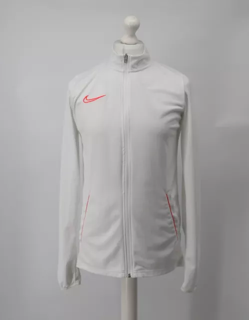 Felpa Nike Dri Fit Academy Da Uomo Track Top Cerniera Completa Bianca Em