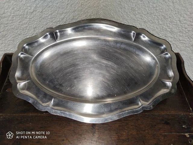 Grand Plat Ovale En Inox Letang & Rémy – Neuf Avec Défaut D'emballage