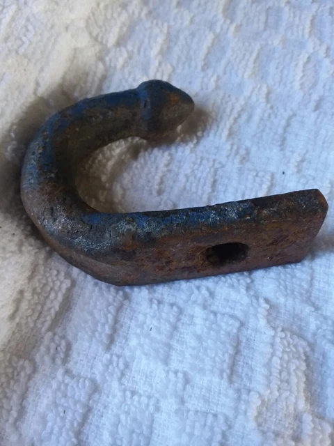 2 Antique Metal Hooks over door & wall Entryway Coat Hat Hanging PATINA GENUINE