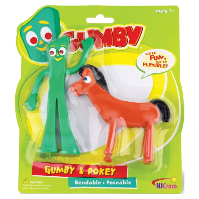 Gumby and Pokey 6" Bendable Figure Pair