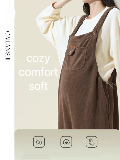 Maternity Cozy Overalls for winter US size M/L lined with fleece