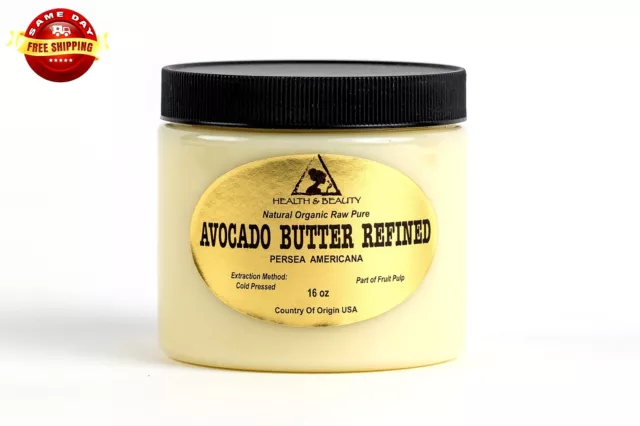 Avocado Butter Refined Organic Cold Pressed Premium Fresh 100% Pure 32 Oz, 2 Lb