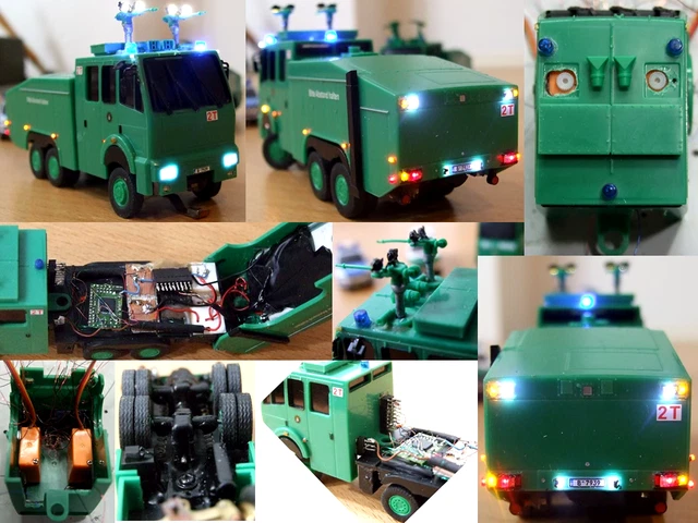 DCCAR POLIZEI WASSERWERFER WaWe 9000 Servo Car System 1/87 H0 EUR 150