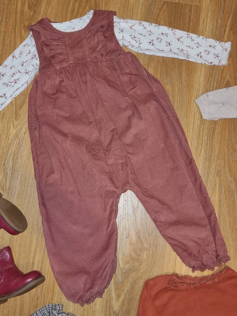 #1 Bundle Of Baby Girls All Next Clothes Age 18-24 Months Dungarees Jeans Tops 2