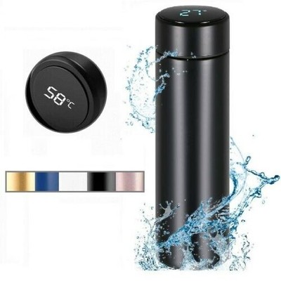 Thermos Cup Topmate Smart Bottle con display della temperatura Touch screen LCD Acciaio inossidabile isolato sotto vuoto nero Ritorno Cab Cup con funzione di consumo 